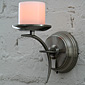Brushed Nickel Crescent Flameless Wall  Sconce
