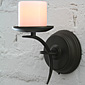 Rust Crescent Flameless Wall Sconce