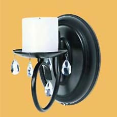 Black Crystal Flameless Wall Sconce