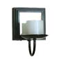 Black Classic Mirrored Flameless Wall Sconce