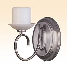 Brushed Nickel Flameless Wall Sconce Single Arm