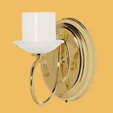 Brass Plated Flameless Wall Sconce