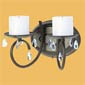 Cognac Crystal Flameless Double Wall Sconce