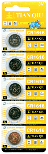 CR1616 Lithium Battery Set of 5