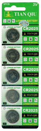 CR2025 Lithium Battery Set of 5