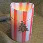 Mint Scented 3 x 5 Inch Candy Cane Flameless Candle