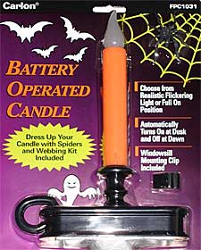 Halloween Flameless Window Candle Single Tier with Sensor