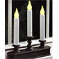 Flameless Three Tier Battery Window Candle - Aged Bronze