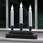 White LED Cordless Three Tier Window Candle - Aged Bronze Finish
