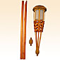 Outdoor Wicker Solar Tiki Torch