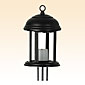 48 Inch Black Tiki Torch with Flameless Candle