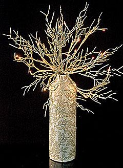 Electric Gold Coral Willow Branch - 20 Inch 40 Lights