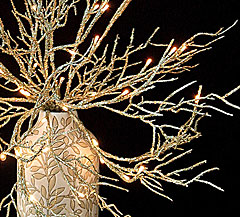 Electric Gold Coral Willow Branch - 20 Inch 40 Lights