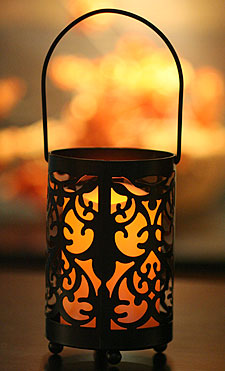 4 x 6 Hanging  Lantern Flameless Candle - 5 Hour Timer