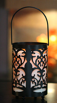 5 x 7.5 Hanging  Lantern Flameless Candle - 5 Hour Timer
