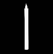 White Flameless Taper Candle 11.5 Inch - Set of 2 White Flame - No Drip