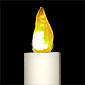 Yellow Flame 16.5 inch Smooth Dinner Taper Candle Set of 2