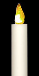 Yellow Flame 16.5 inch Smooth Dinner Taper Candle Set of 2