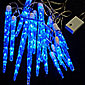 LED Snowfall Blue Icicle Lights - 11.5 Feet 90 Bright Lights