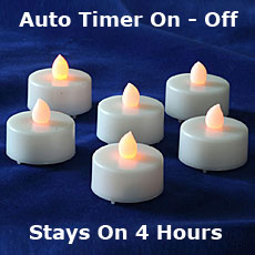 Flameless Tea Lights With Timer On and Off