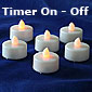 Flameless Tea Lights With Timer On and Off