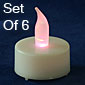 Color Changing Flameless LED Tea Lights Set Of 6