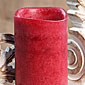 Bright 4 LED Battery Operated Candle 3 x 6 Cranberry - Timer
