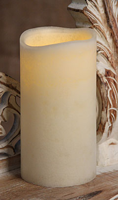 Super Bright LED Battery Operated Candle 3 x 6 Ivory - Timer