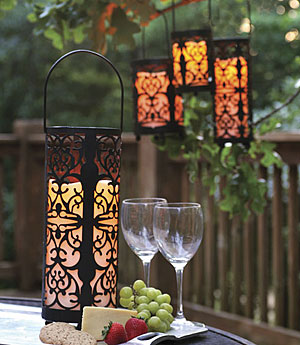 4 x 6 Hanging  Lantern Flameless Candle - 5 Hour Timer