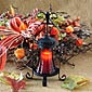 Flameless Tea Light Red Bell Jar Glass Holder