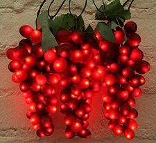 Red Grape Sting Lights - Three Clusters