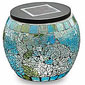 Solar Powered Mosaic Jar with Cool Blue Tones
