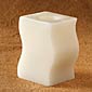 6 Inch Bookend White Flameless Candle