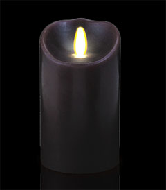Luminara 5 Inch Brown Flameless Wax Candle - Timer