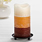 6 Inch Honey Layered Distressed Unscented Flameless Candle