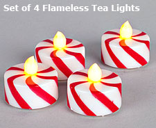 Set of 4 Peppermint Tealights