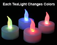 Color Changing Flameless LED Tea Lights Set Of 4