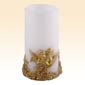 4 X 8 Flameless Cherub Holiday Candle with Gold Detailing