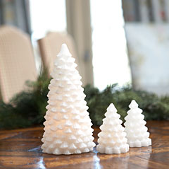 White Iridescent Glitter 8 Inch LED Christmas Tree - Timer