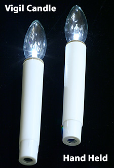 Church Vigil Candle - Hand Held Candlestick - Set of 2