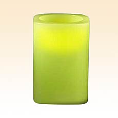 Flameless Candle 4 Inch Square Citrus Color Changing