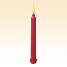 Classic 9 Inch Red Flameless Taper Candle
