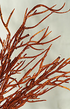 Electric Copper Coral Willow Branch - 20 Inch 40 Lights