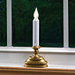 White LED Cordless Window Candle - Antique Gold Finish