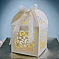 David Tutera Laser Cut Ribbon Tie Favor Box - 12 pack