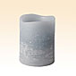 Blue Flameless 3 x 4 Distressed Ocean Water Scented Candle