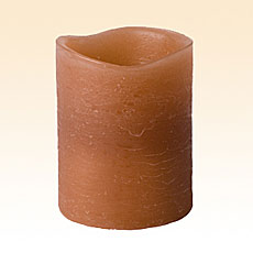 Brown Flameless 3 x 4 Distressed Moroccan Spice Scented Candle