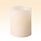 Ivory Flameless 3 x 4 Distressed Fresh Linen Scented Candle
