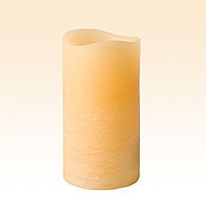Beeswax Flameless 3 x 6 Distressed Sweetened Biscotti Scented Candle
