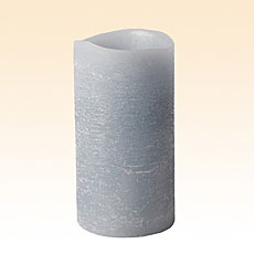Blue Flameless 3 x 6 Distressed Ocean Water Scented Candle
